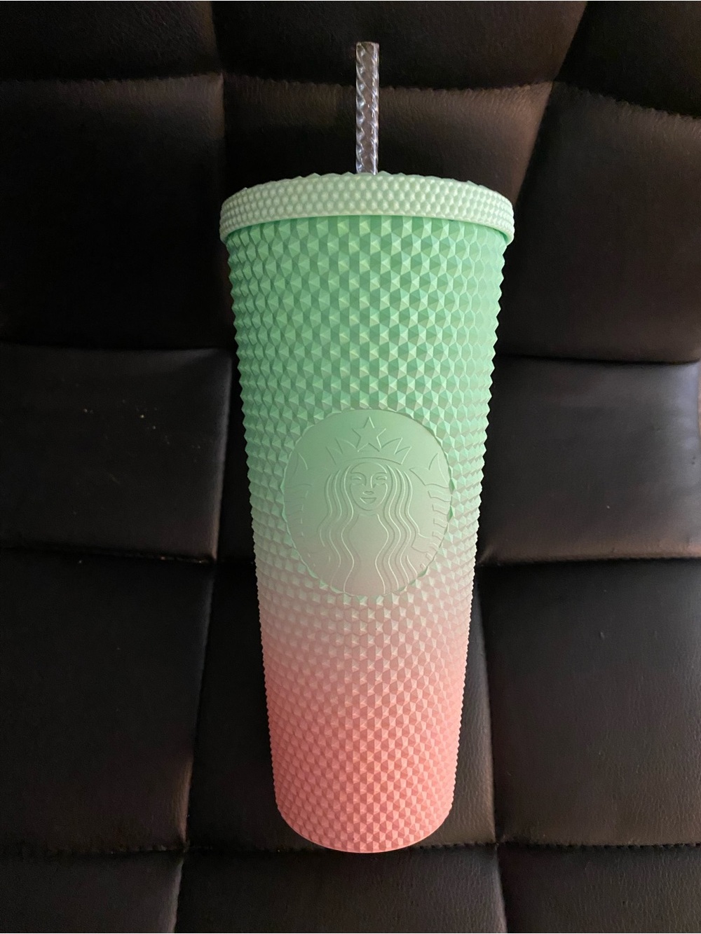 Starbucks 2022 Bling Pink and Green Pastel 24oz Tumbler BNWT